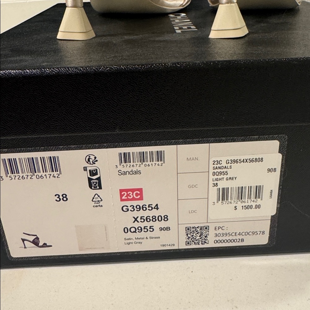 CHANEL Women's Gold Strappy Heels - Picture 3 of 7
